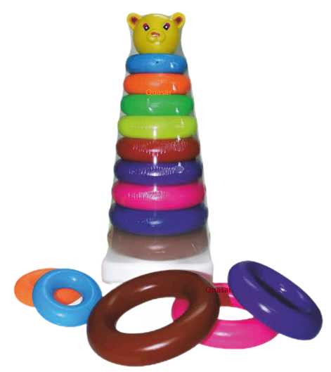 1 Set Wooden Educational Plaything Tumbler Blocks Toy Rainbow Ring Toys for  Kids - Walmart.com